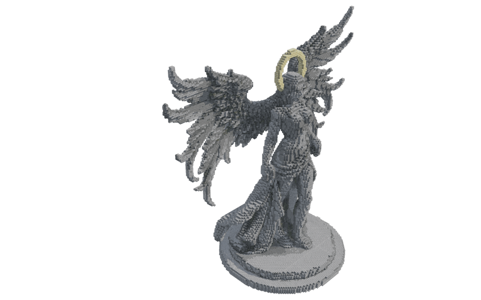 Angel estatua - 3/4 right