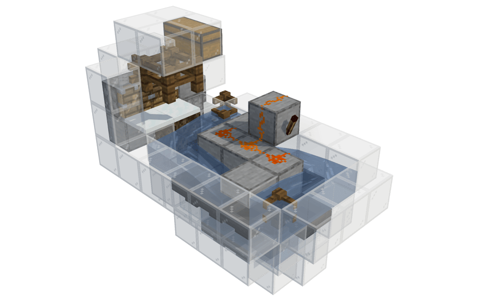 18k Snow Block Farm - 3/4 right