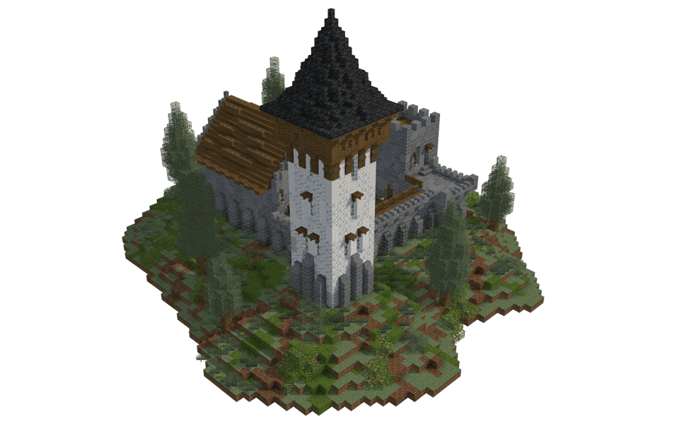 Small Castle - Survival friendly - 3/4 right