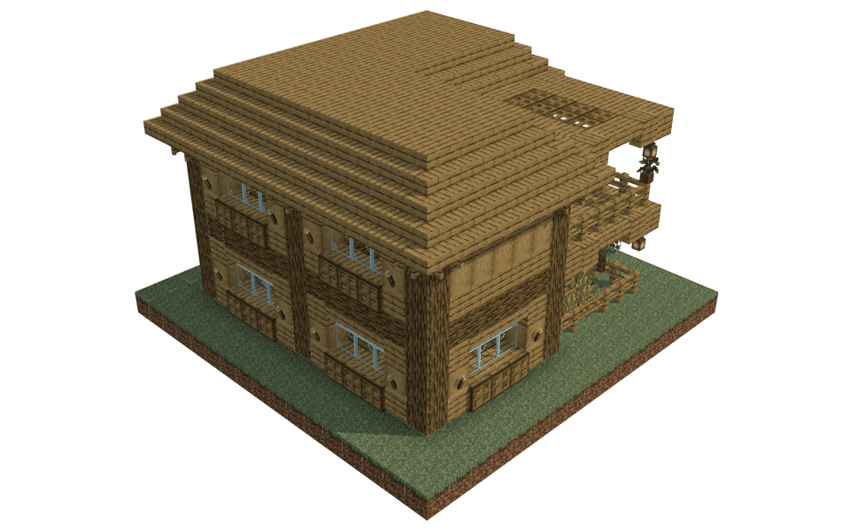 Cool little oak house - 3/4 right