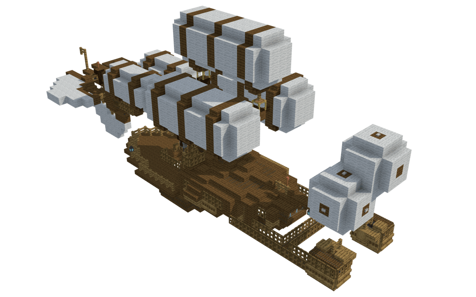 Airship + floaters - Qu9ibla - 3/4 right