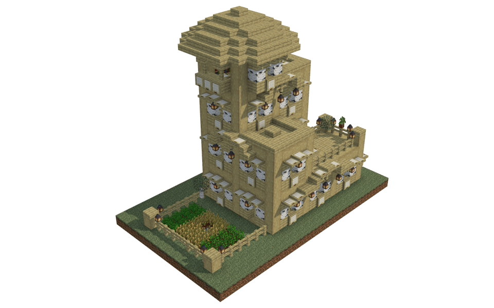 cool little birch house - 3/4 right