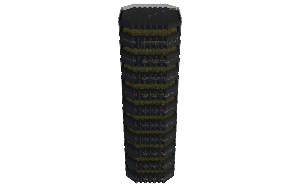 Tileable Villager Wheat Farm - 3/4 right