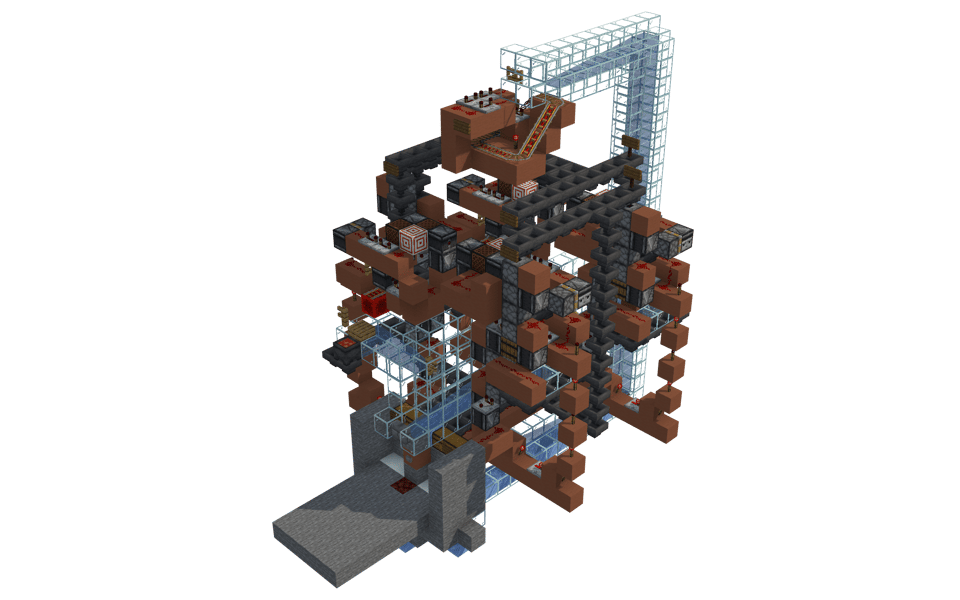 Fully Automatic ShulkerBox Unloader, Parallelized for 4 Workers - 3/4 right