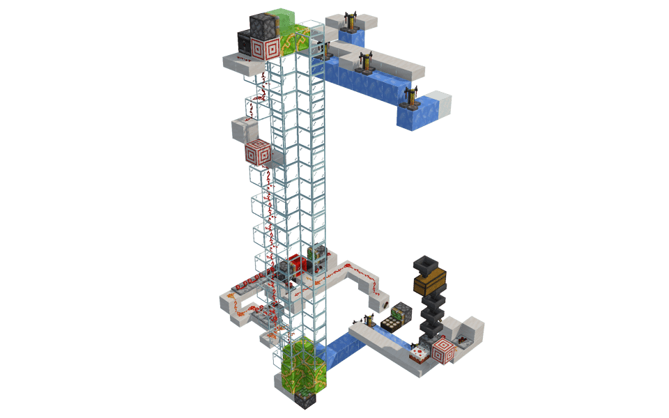 BE brew stand & item elevator - 3/4 right