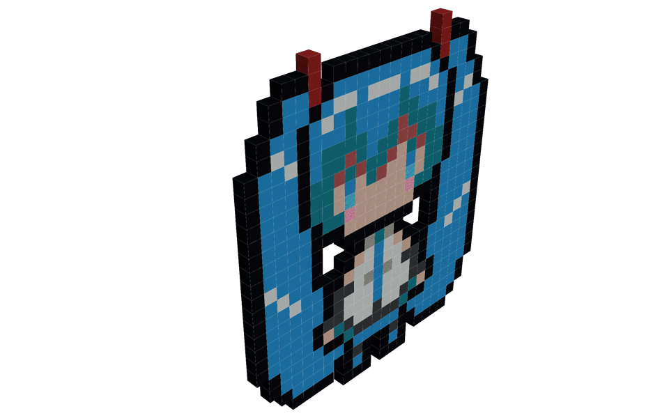 Miku pixel art - 3/4 right