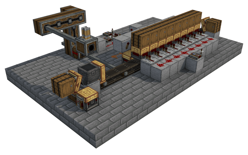 Pile of crude mechanical parts Station - 3/4 right